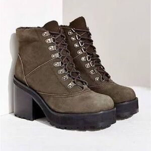 Jeffrey Campbell Dark Grey Nubuck Boots
